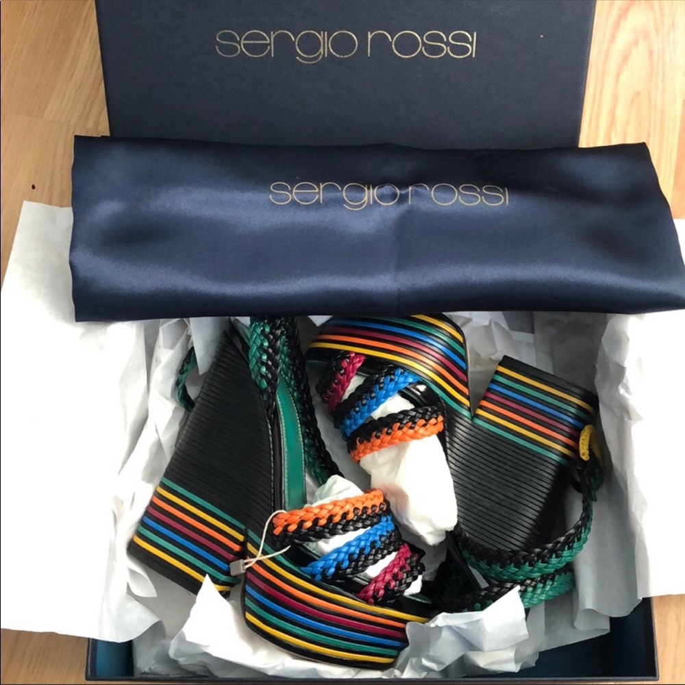 Sergio Rossi multicolor Wedge Sandal Boavista